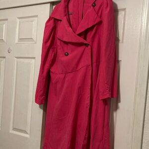 Women's Pink Double-Breasted trench coat